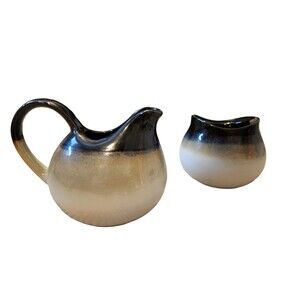 Sango Nova 4932 Creamer Pitcher & Sugar Jar NO LID Ceramic Set Pre-owned